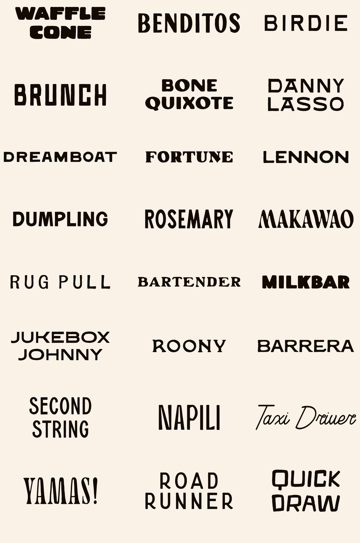 Big Typeface Collection – Taylor Penton